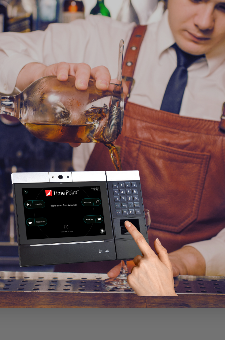 finger clock for hospitality