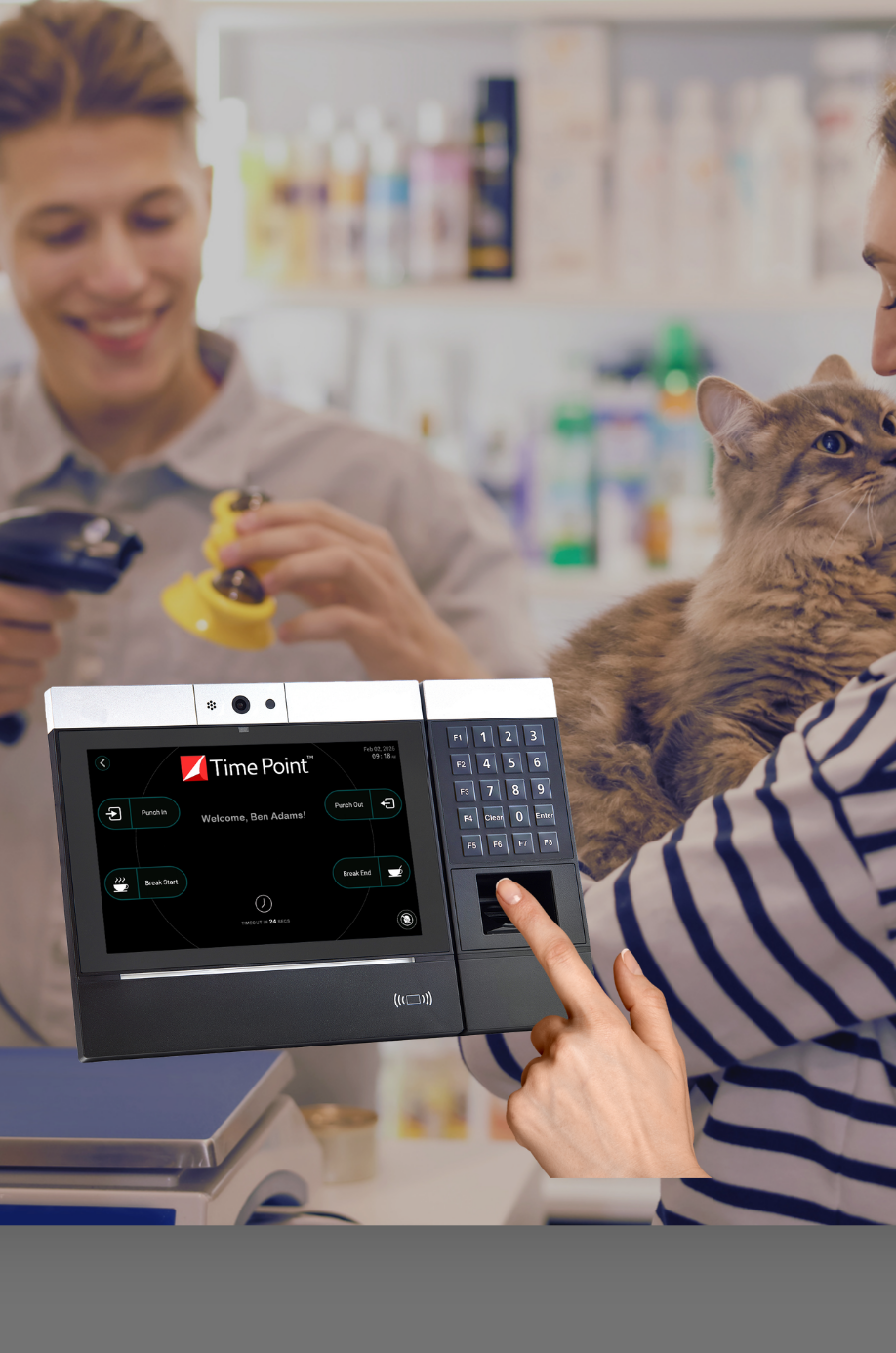 Finger clock for retail